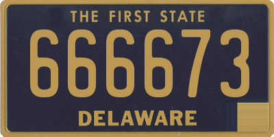DE license plate 666673