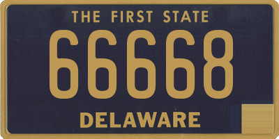 DE license plate 66668