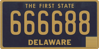DE license plate 666688