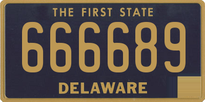 DE license plate 666689