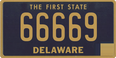 DE license plate 66669