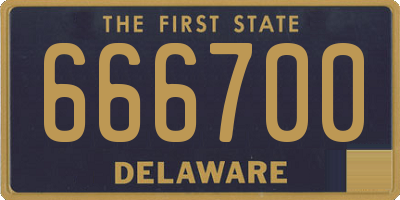 DE license plate 666700