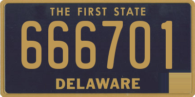 DE license plate 666701