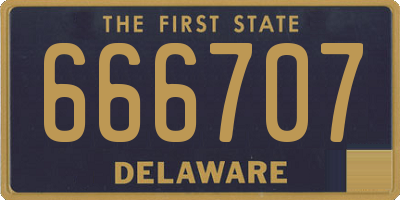 DE license plate 666707