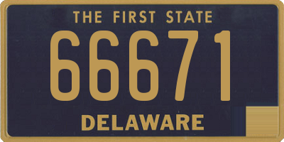 DE license plate 66671