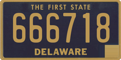 DE license plate 666718