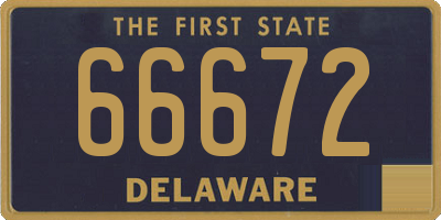 DE license plate 66672