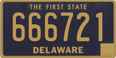 DE license plate 666721