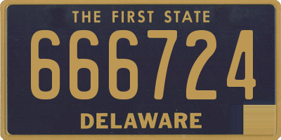 DE license plate 666724
