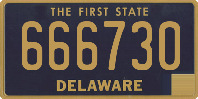 DE license plate 666730