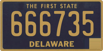 DE license plate 666735