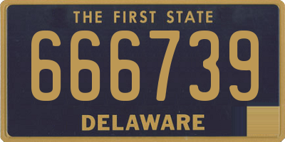 DE license plate 666739
