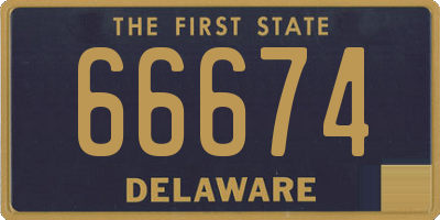 DE license plate 66674