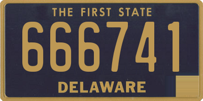 DE license plate 666741