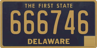 DE license plate 666746