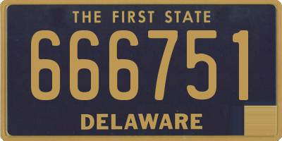 DE license plate 666751