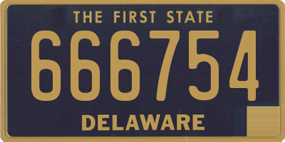 DE license plate 666754