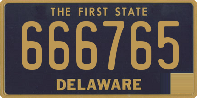 DE license plate 666765