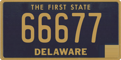 DE license plate 66677