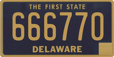 DE license plate 666770