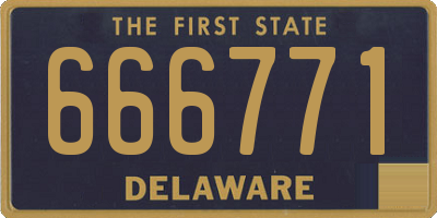 DE license plate 666771