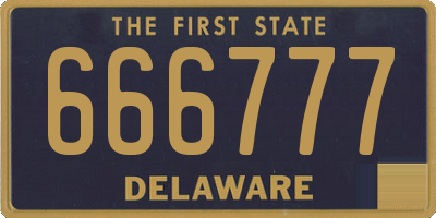 DE license plate 666777