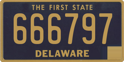 DE license plate 666797