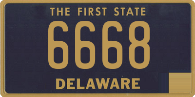 DE license plate 6668