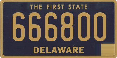 DE license plate 666800