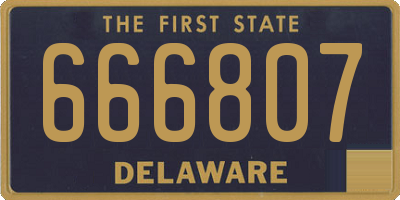 DE license plate 666807