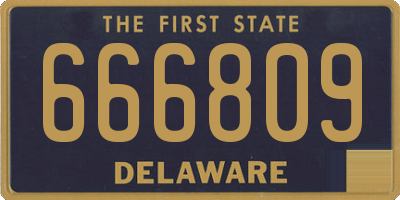 DE license plate 666809