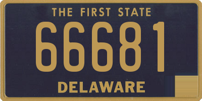 DE license plate 66681