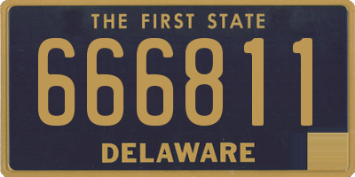 DE license plate 666811