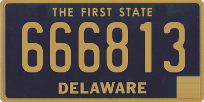 DE license plate 666813