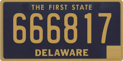 DE license plate 666817