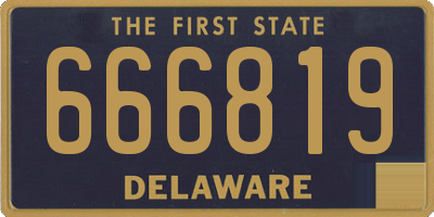 DE license plate 666819
