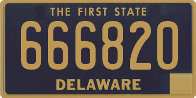 DE license plate 666820