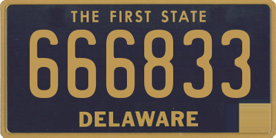 DE license plate 666833
