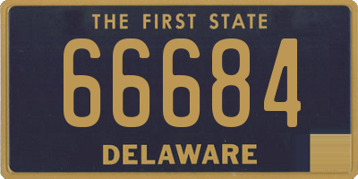 DE license plate 66684
