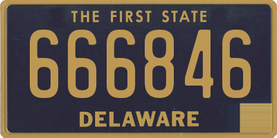 DE license plate 666846