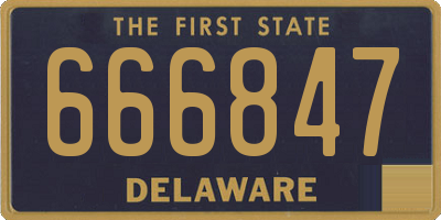 DE license plate 666847