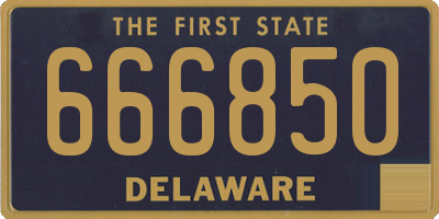 DE license plate 666850