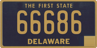 DE license plate 66686