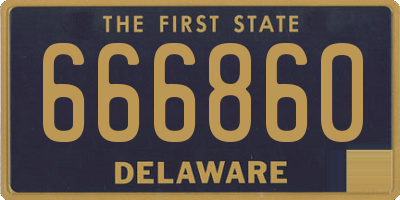 DE license plate 666860