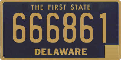 DE license plate 666861