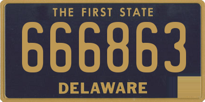 DE license plate 666863