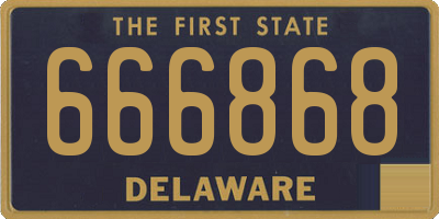 DE license plate 666868