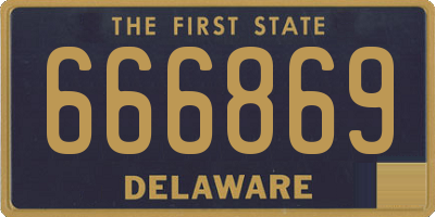 DE license plate 666869