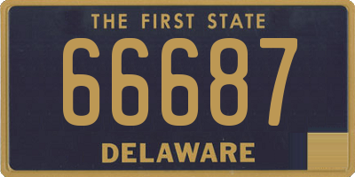 DE license plate 66687