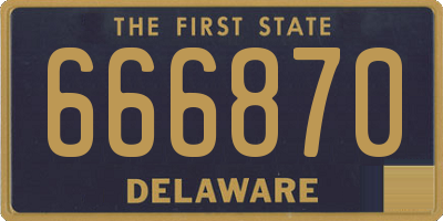 DE license plate 666870